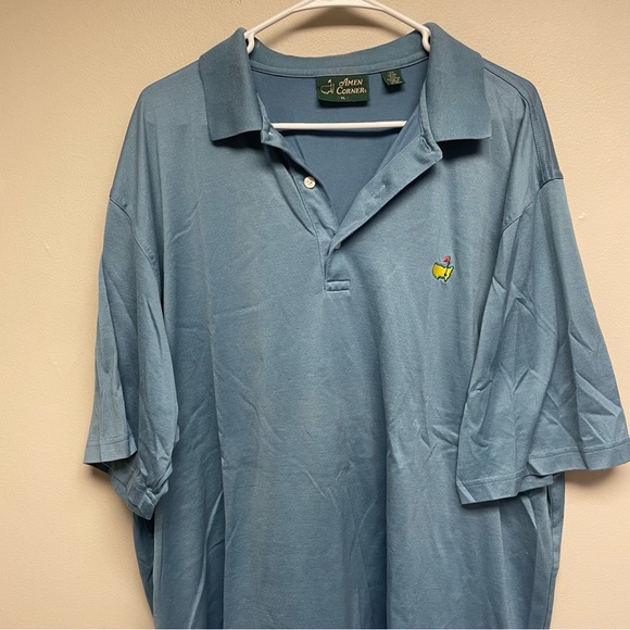 Amen Corner Mens Short Sleeve Blue Golf Polo Size XL - Picture 2 of 5